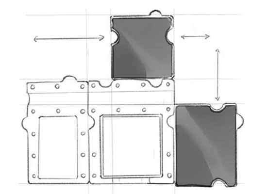 drawing of how Basis organization can be rearranged modularly