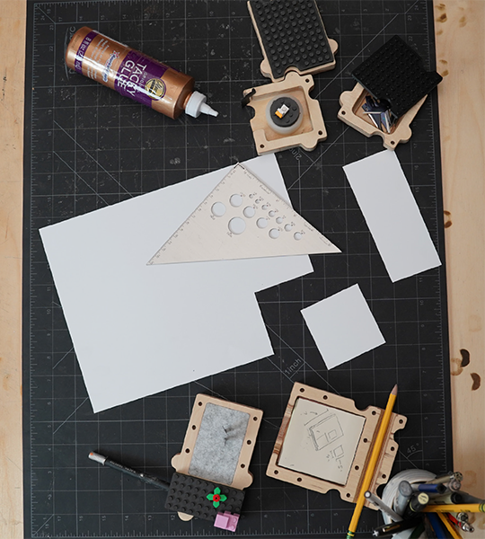 pieces of Basis organization laid out on table